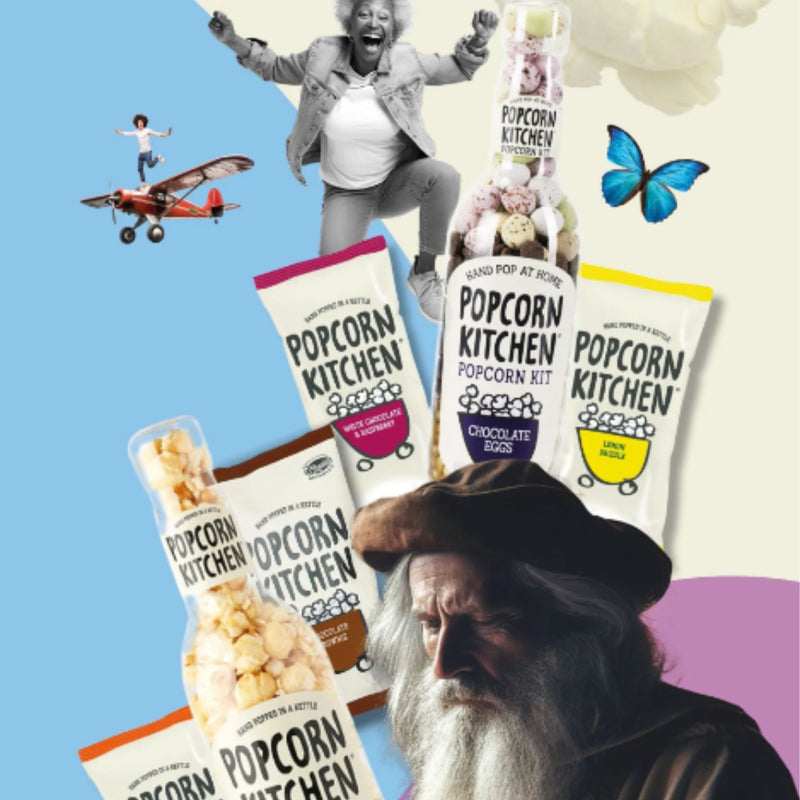 Nostradamus with lots of different popcorn kitchen products 