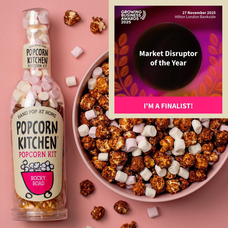 Popcorn bottle and finalist announcement