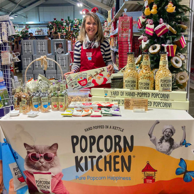 Display of Popcorn Kitchen products at Otters Garden Centre