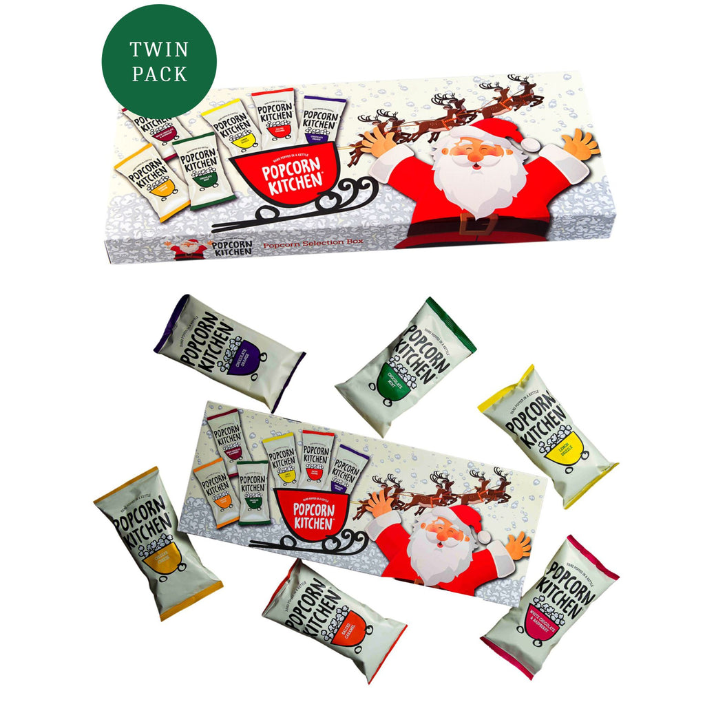 Twin Pack Christmas Treat Popcorn Selection Box 