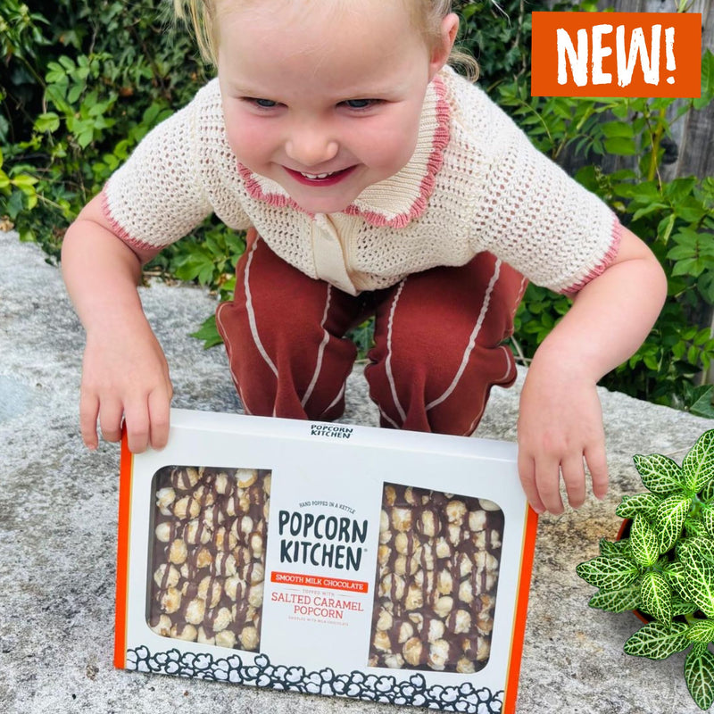 Giant Chocolate Bar with Salted Caramel Popcorn, 500g