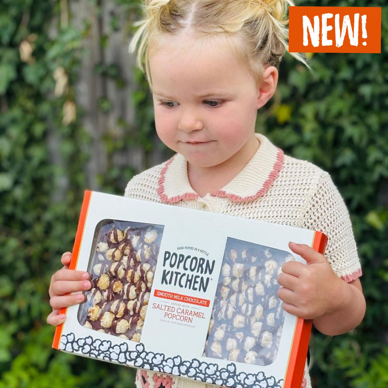 Giant Chocolate Bar with Salted Caramel Popcorn, 500g