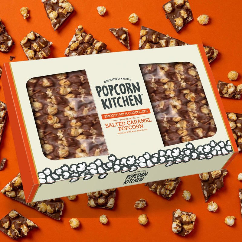 Giant Chocolate Bar with Salted Caramel Popcorn, 500g