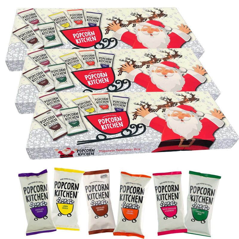 Triple Pack Christmas Popcorn Treat Selection Box (180g x3)