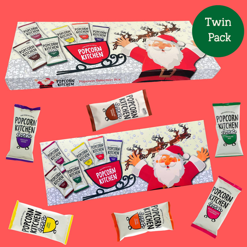 Twin Pack Christmas Popcorn Treat Selection Box (180g x2)